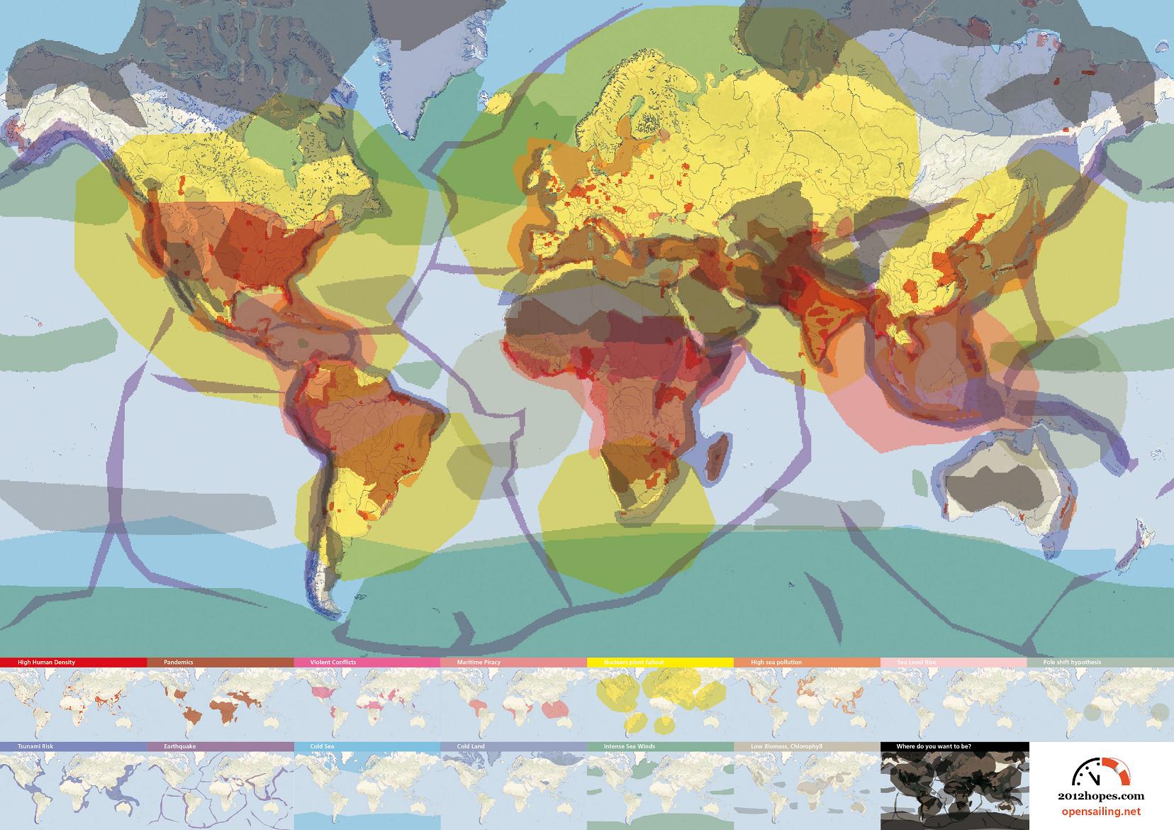 text: oceans world map