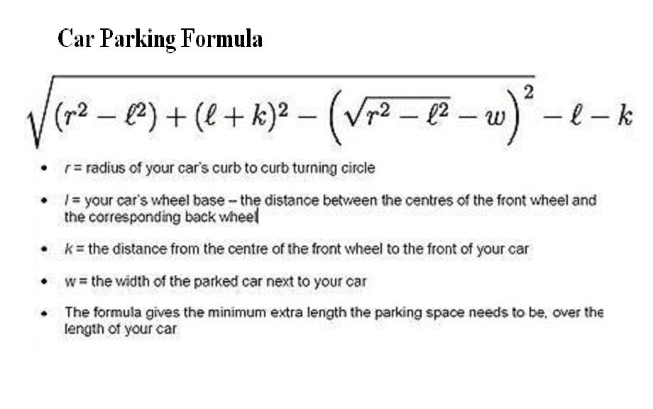 Car Parking Formula